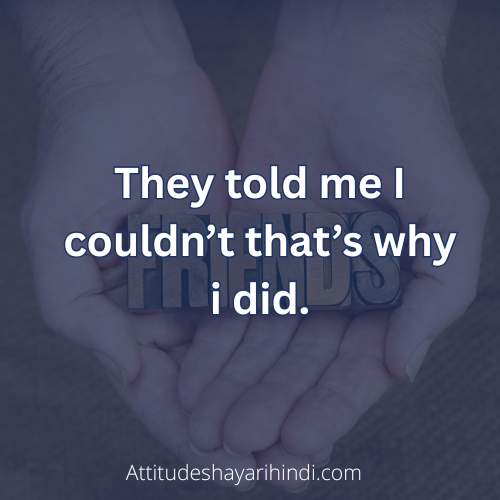 attitude shayari in english