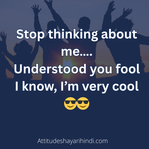 attitude shayari in english